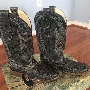 Corral Vintage Boots - Black Snake Inlay Sz9